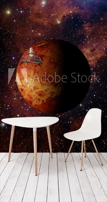 Bild på Solar system planet Venus on nebula background 3d rendering Elements of this image furnished by NASA